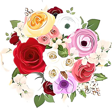 Bouquet con Fiori di stagione dai toni misti e verde decorativo in confezione a tono. Esprime Allegria, Felicità e Affetto. Adatto per occasioni come Compleanni, Amicizia, Amore, Felicitazioni, Nascita, Anniversari e Inaugurazioni.
