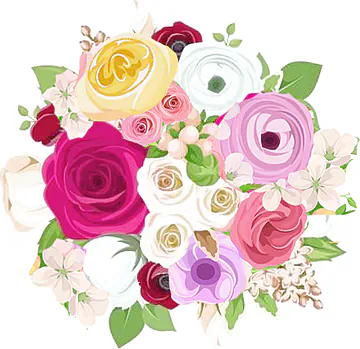 Fiori Misti e Verde decorativo di stagione in Confezione a Tono. Esprime Allegria, Felicità e Affetto. Adatto per occasioni come Compleanni, Amicizia, Amore, Felicitazioni, Nascita, Anniversari e Inaugurazioni.