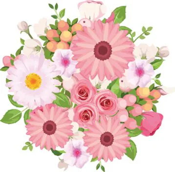 Bouquet già pronti, graziosi e profumati realizzati ogni mattina con Gerbere, Fiori Misti e Verde Decorativo di stagione in Confezione a Tono. Esprime Allegria, Felicità e Affetto. Adatto per occasioni come Compleanni, Amicizia, Amore, Felicitazioni, Nascita, Anniversari e Inaugurazioni.