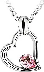 Fiori + Collana con Swarovski Elements. In Chrome Silver